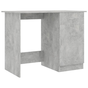 vidaXL Desk Concrete Grey Engineered Wood Standard Desk Rectangular