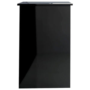 vidaXL Desk High Gloss Black Engineered Wood 39.4 x 19.7 x 29.9 in Desk