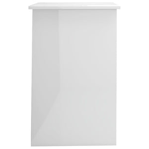 vidaXL Desk High gloss white Engineered wood Standard Desk Rectangular