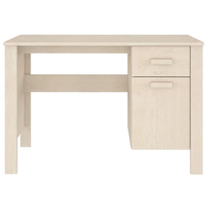 vidaXL Desk Honey brown Solid pinewood, MDF Medium Desk Rectangular