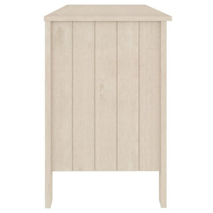 vidaXL Desk Honey brown Solid pinewood, MDF Medium Desk Rectangular