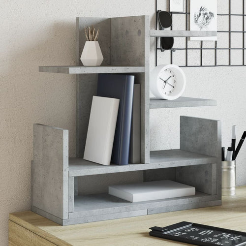 vidaXL Desk Organiser Concrete Grey 19.3x7.9x20.7" Engineered wood