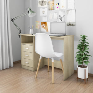 vidaXL Desk Sonoma Oak Engineered Wood Medium Computer Desk