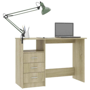 vidaXL Desk Sonoma Oak Engineered Wood Medium Computer Desk