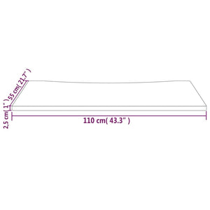 vidaXL Desk Top 43.3x21.7x1.0" Solid Wood Pine