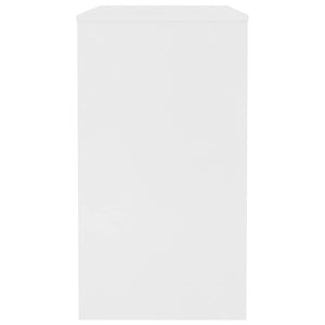 vidaXL Desk White Engineered Wood 35.4 x 15.7 x 28.3 in Sleek Desk