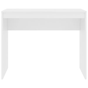 vidaXL Desk White Engineered Wood 35.4 x 15.7 x 28.3 in Sleek Desk
