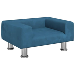 vidaXL Dog Bed Blue 50x40 x 10.4 " Velvet