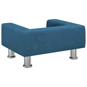 vidaXL Dog Bed Blue 50x40 x 10.4 " Velvet