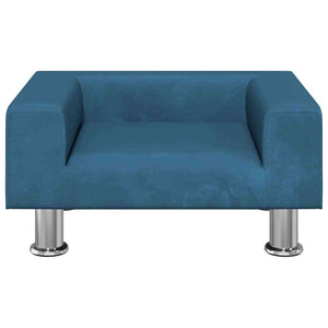 vidaXL Dog Bed Blue 50x40 x 10.4 " Velvet