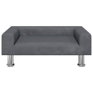 vidaXL Dog Bed Dark Grey 70x45 x 10.4 " Velvet