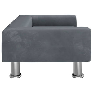 vidaXL Dog Bed Dark Grey 70x45 x 10.4 " Velvet