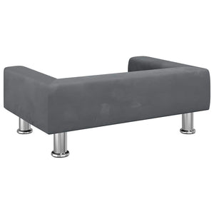 vidaXL Dog Bed Dark Grey 70x45 x 10.4 " Velvet