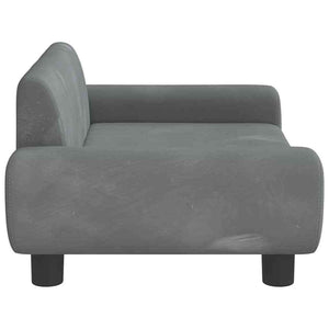 vidaXL Dog Bed Dark Grey 70x45 x 13.0 " Velvet