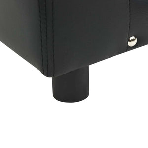 vidaXL Dog Sofa Black Faux leather 31.9 x 16.9 x 12.2 in Dog Sofa