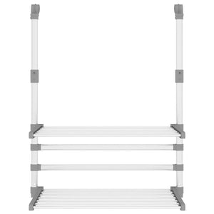 vidaXL Drying Rack for Balcony 21.3"x9.8"x16.5" Aluminum