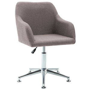 vidaXL Office Chair Taupe Polyester Standard Adjustable Office Chair