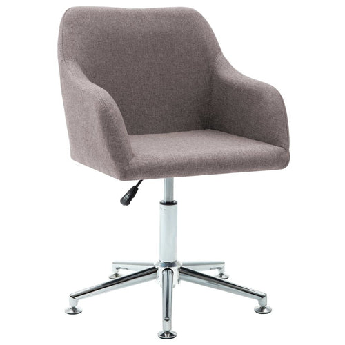 vidaXL Office Chair Taupe Polyester Standard Adjustable Office Chair