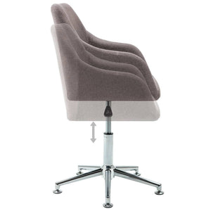 vidaXL Office Chair Taupe Polyester Standard Adjustable Office Chair