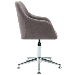 vidaXL Office Chair Taupe Polyester Standard Adjustable Office Chair