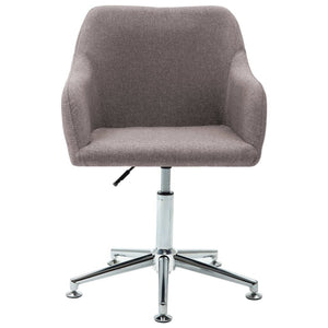 vidaXL Office Chair Taupe Polyester Standard Adjustable Office Chair