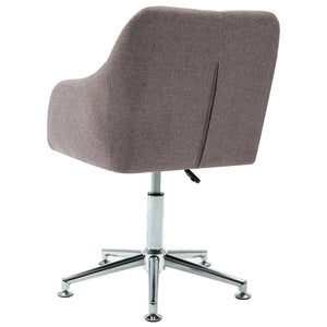 vidaXL Office Chair Taupe Polyester Standard Adjustable Office Chair