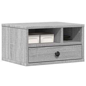 vidaXL Printer Stand Gray Sonoma 15.7"x12.6"x8.9" Engineered Wood