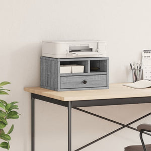 vidaXL Printer Stand Gray Sonoma 15.7"x12.6"x8.9" Engineered Wood