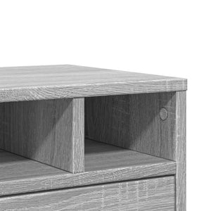 vidaXL Printer Stand Gray Sonoma 15.7"x12.6"x8.9" Engineered Wood