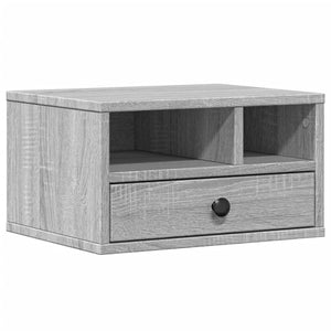 vidaXL Printer Stand Gray Sonoma 15.7"x12.6"x8.9" Engineered Wood