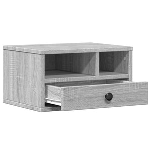 vidaXL Printer Stand Gray Sonoma 15.7"x12.6"x8.9" Engineered Wood