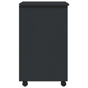vidaXL Rolling Cabinet Moss Grey Solid Pine Wood, Engineered Wood, Plastic