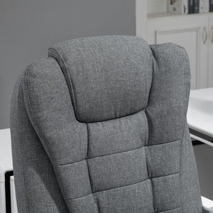 Vinsetto Executive Office Chair with Footrest, Linen - Fabric Computer Chair