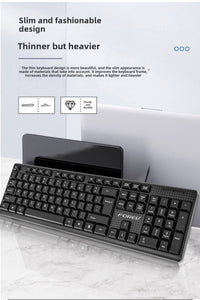 Wired Business Keyboard Durable Business Office Keyboard Mouse Set Wired Computer