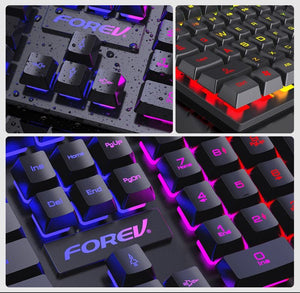 Wired four - piece set set of keyboard and mouse headset mouse pad keyboard set gaming game computer keyboard