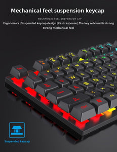 Wired four - piece set set of keyboard and mouse headset mouse pad keyboard set gaming game computer keyboard