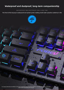 Wired four - piece set set of keyboard and mouse headset mouse pad keyboard set gaming game computer keyboard