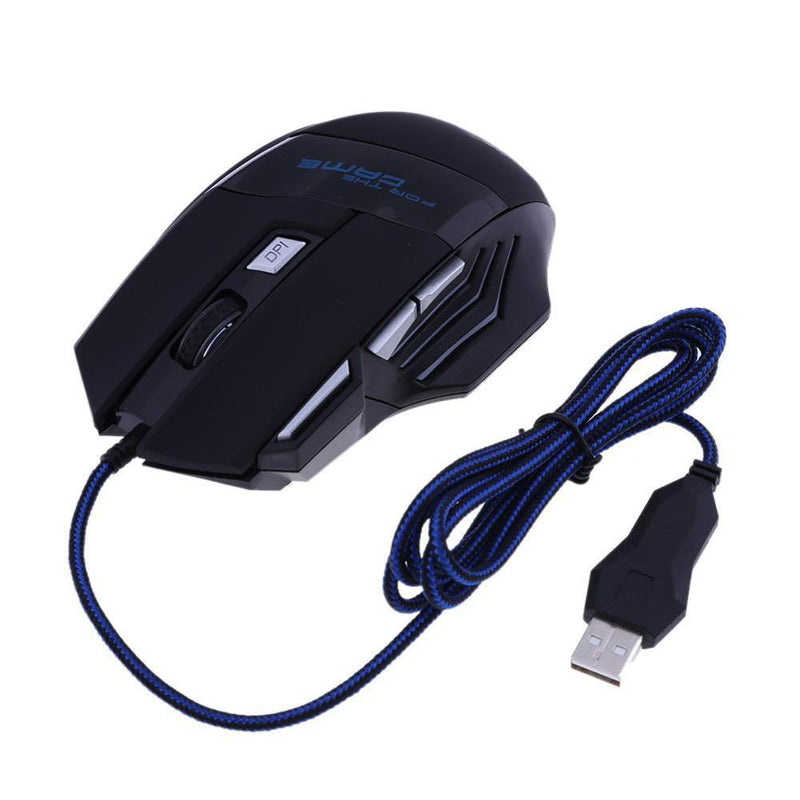 Wired Gaming Mouse 5500DPI 7 - Color LED Backlight Optical Mouse Gamer USB 7 Buttons PC Gamer Computer Laptop Desktop Mice - Asmota