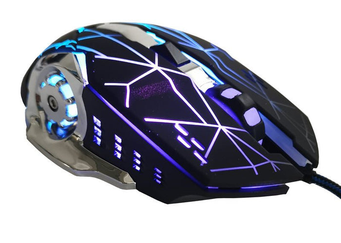 Wired Gaming Mouse 5500DPI 7 - Color LED Backlight Optical Mouse Gamer USB 7 Buttons PC Gamer Computer Laptop Desktop Mice - Asmota