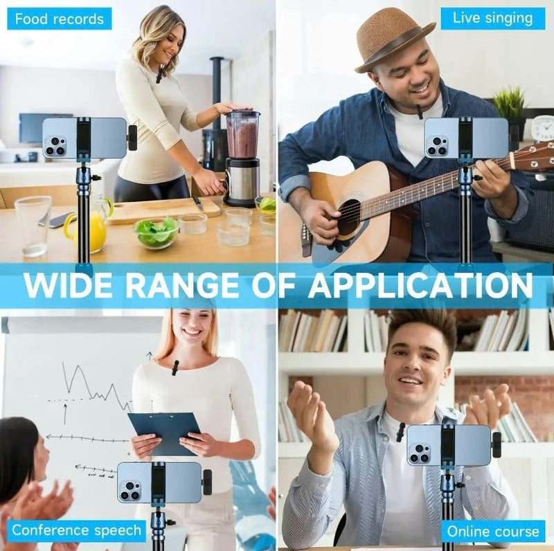 Wireless Lavalier Microphone, Type - C IPhone 15, 16, Rechargeable Wireless Microphone For Video Recording, Game Live Streaming, Interview, Vlog - Asmota