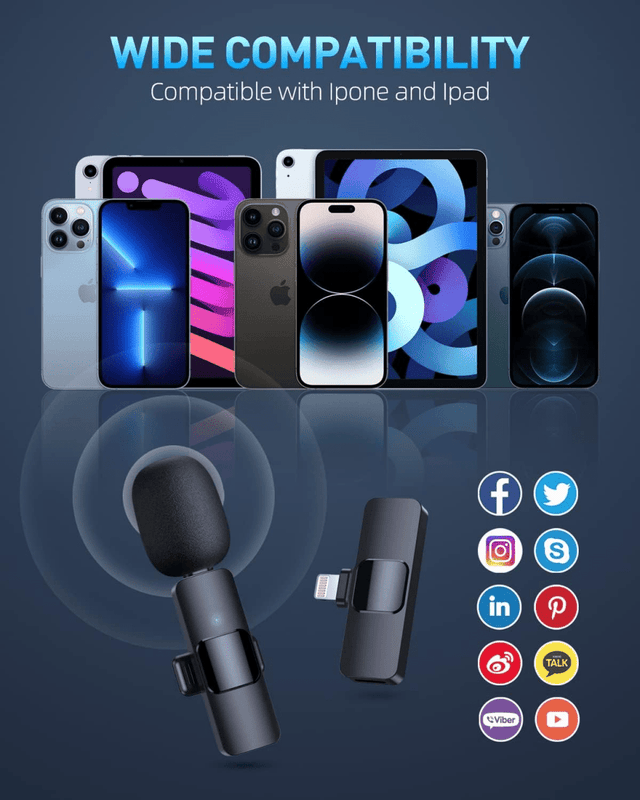 Wireless Lavalier Microphone, Type - C IPhone 15, 16, Rechargeable Wireless Microphone For Video Recording, Game Live Streaming, Interview, Vlog - Asmota